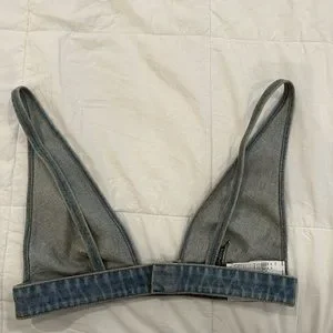 Denim Prada bra top